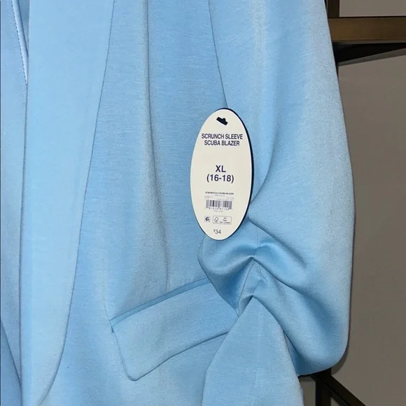 Scoop NYC Sky Blue Women's Blazer - Picture 3 of 6
